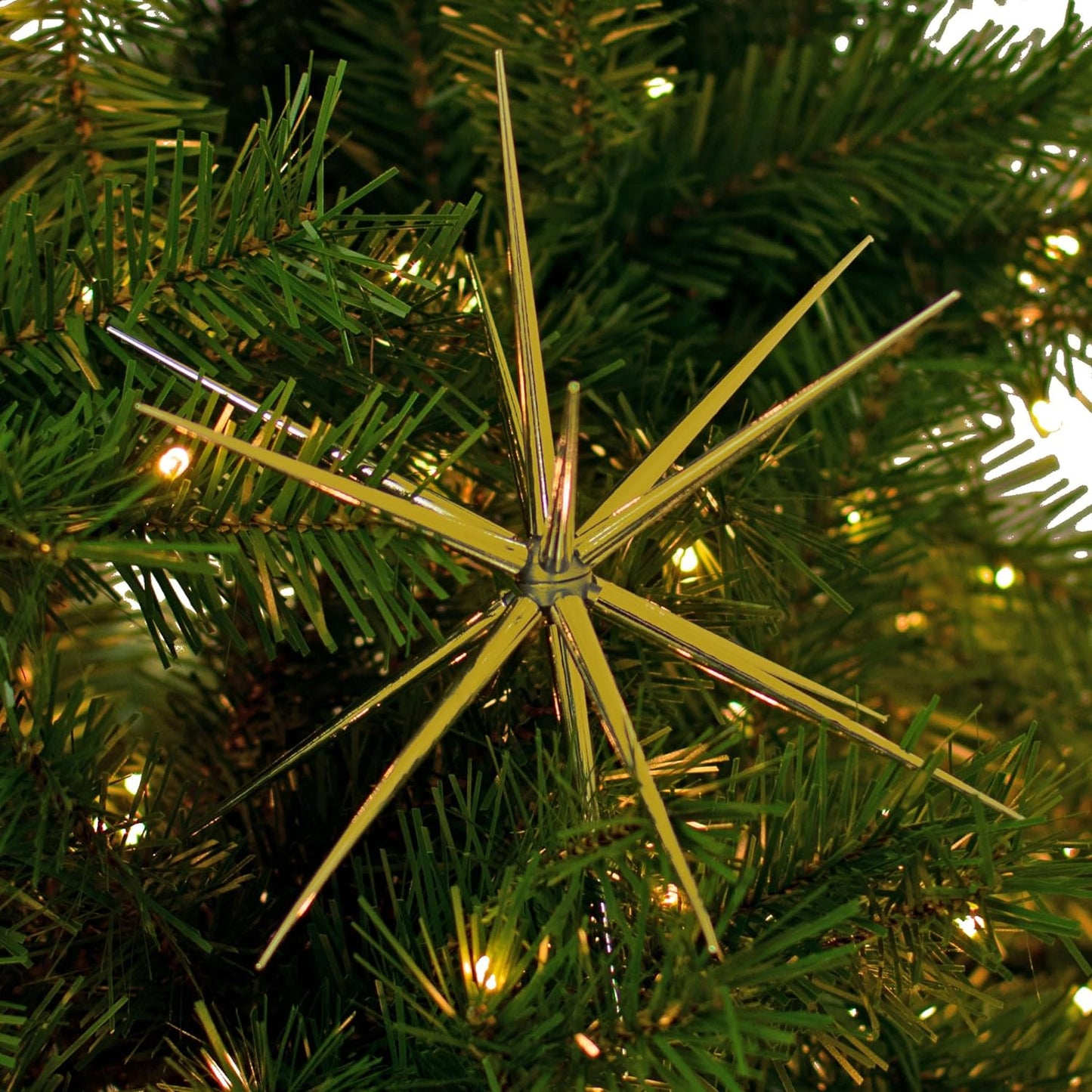 3d Gold Star Hanging Decoration Star Acrylic Look  Hanging Luminous Star For Windows Home Garden Festive Embellishments For Holiday Parties Weddings Birthday Home Decoration ( Big  Medium Small )