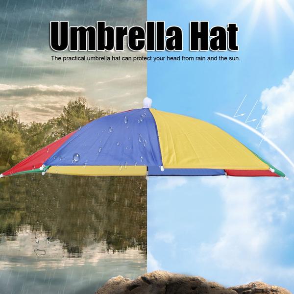 1445 Hands Free Umbrella Hat To Protect From Sun  Rain