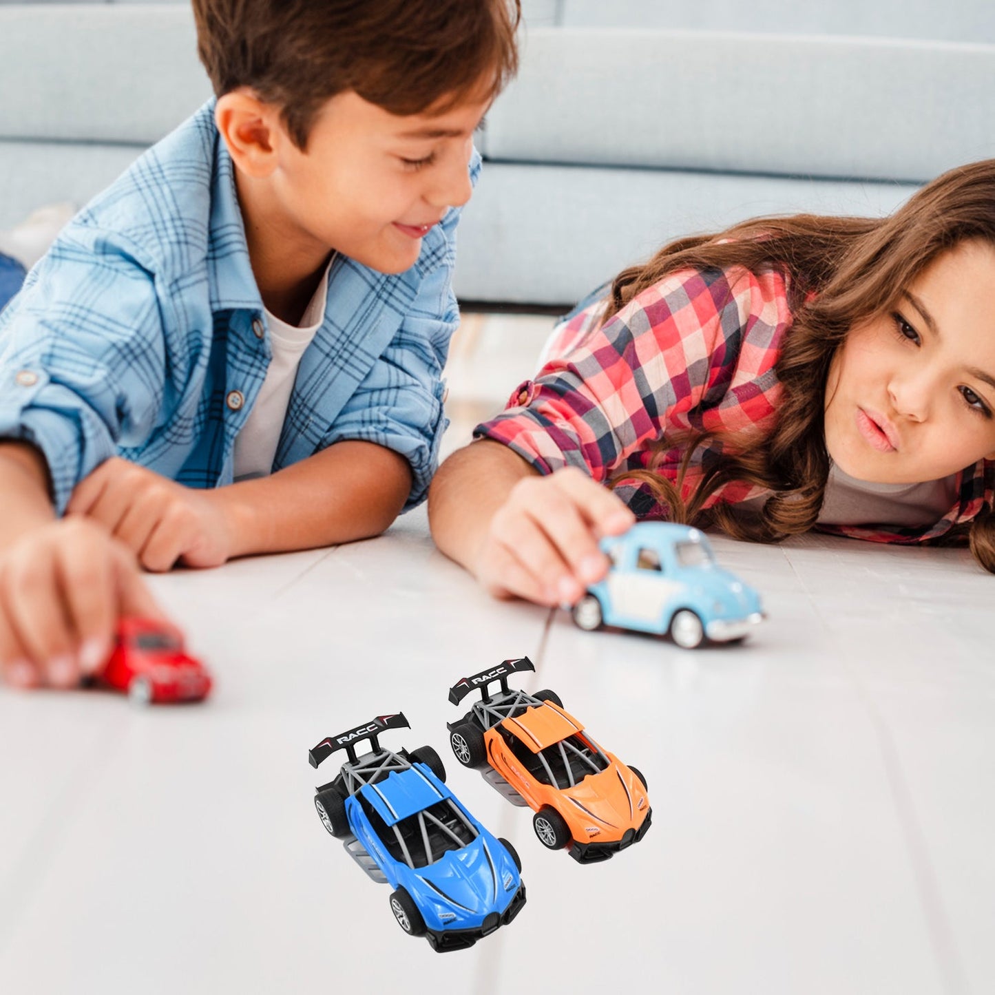 Kids Mini Pull Back Race Cars – 8 Piece Colorful Set