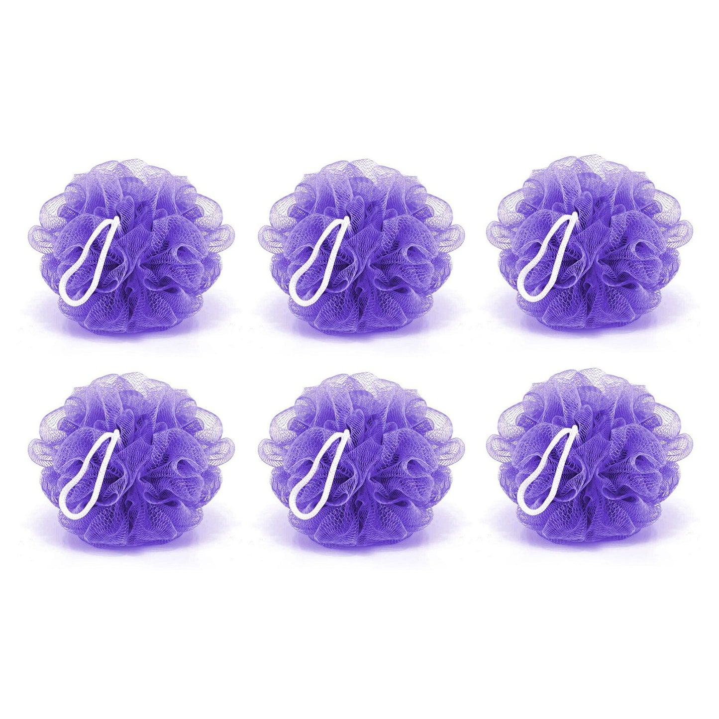 6074 Bath Shower Loofah Sponge Pouf Body Scrubber (Pack Of 6pcs)