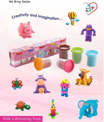 Colorful Non-Toxic Dough Clay Set (Pack of 5)