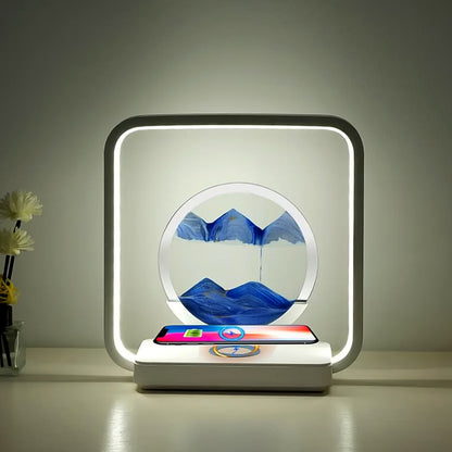 Wireless Charging LED Light with 3D Quicksand Effect