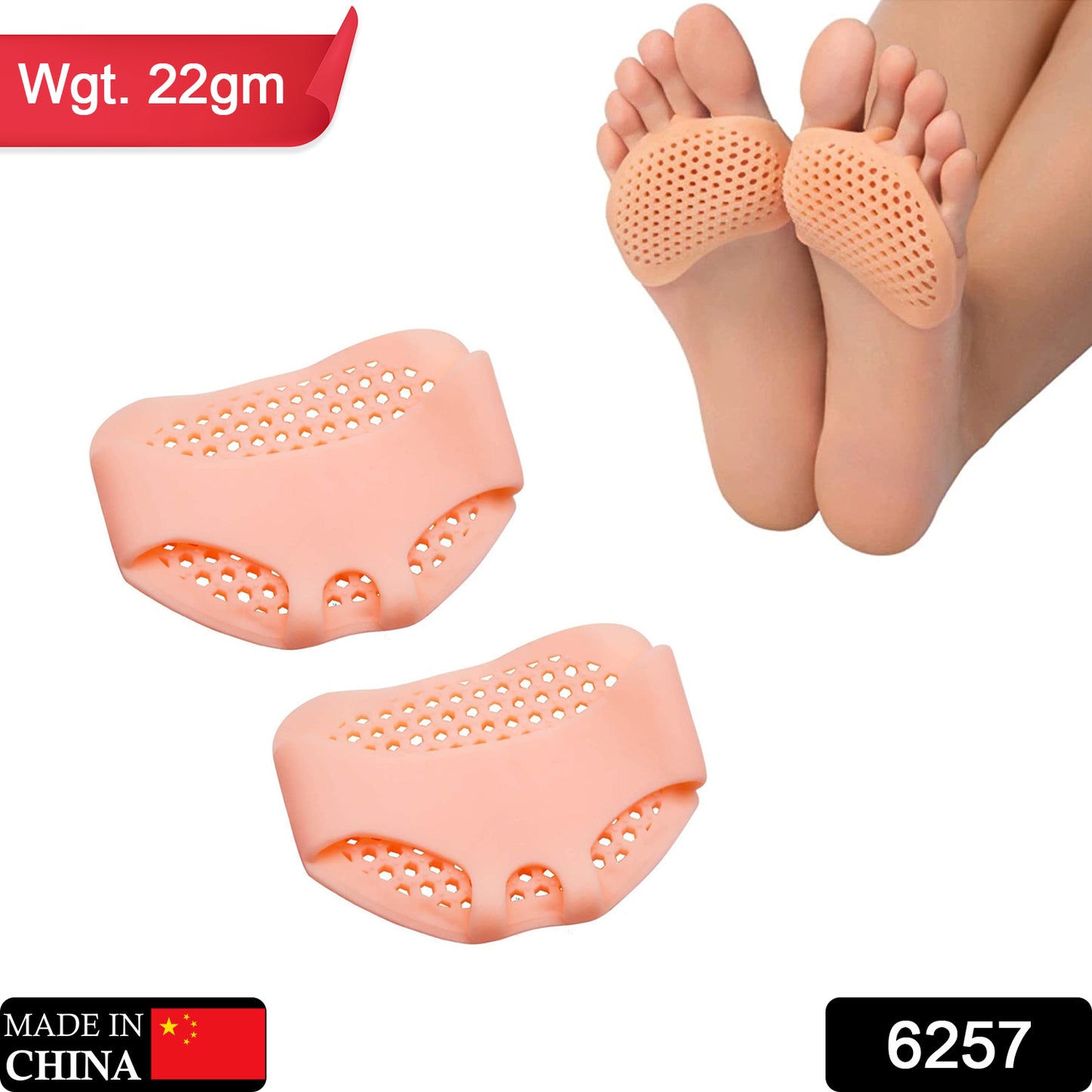 6257 Silicone Tiptoe Protector And Cover Used In Protection Of Toe For Men And Women