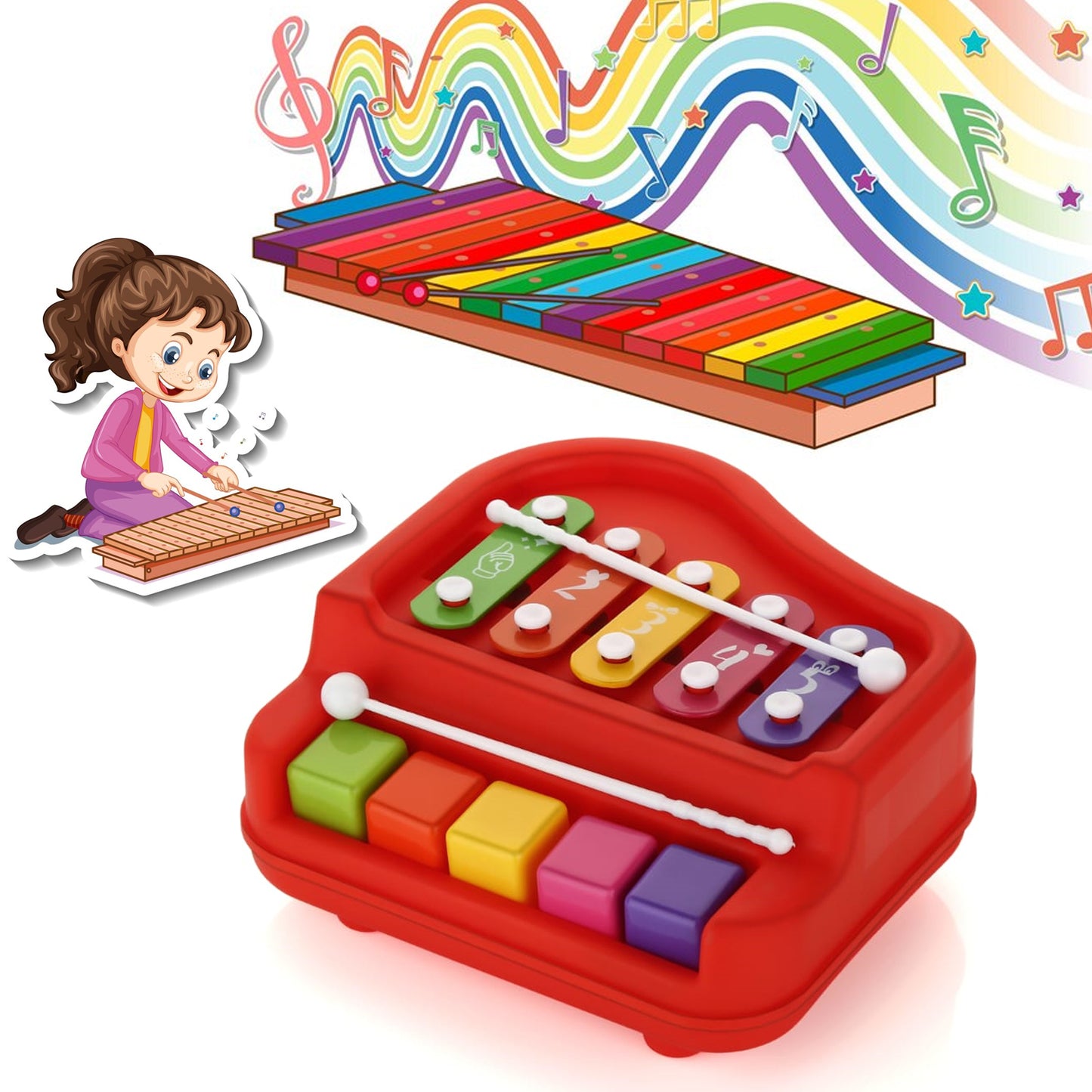 Educational 2-in-1 Musical Toy for Babies & Toddlers