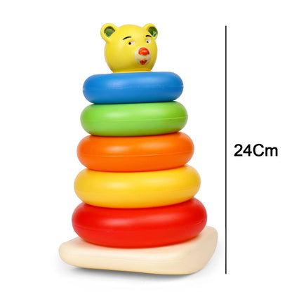 Colorful Teddy Stack-Up Rings for Babies