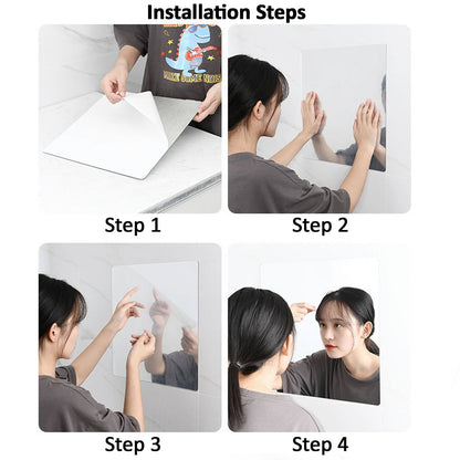 Self-Adhesive Bathroom Mirror for Quick Mounting