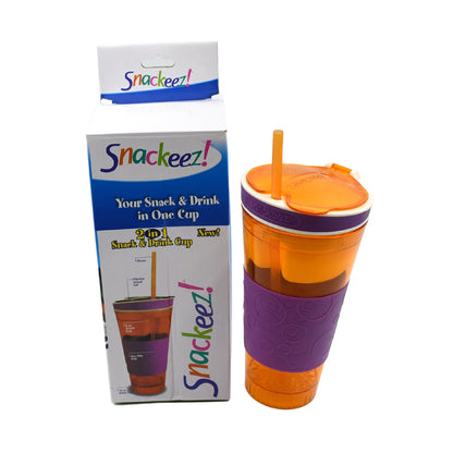 5355 2 In 1 Snack  Drink Snackeez Travel Cup In One Container (1pc)