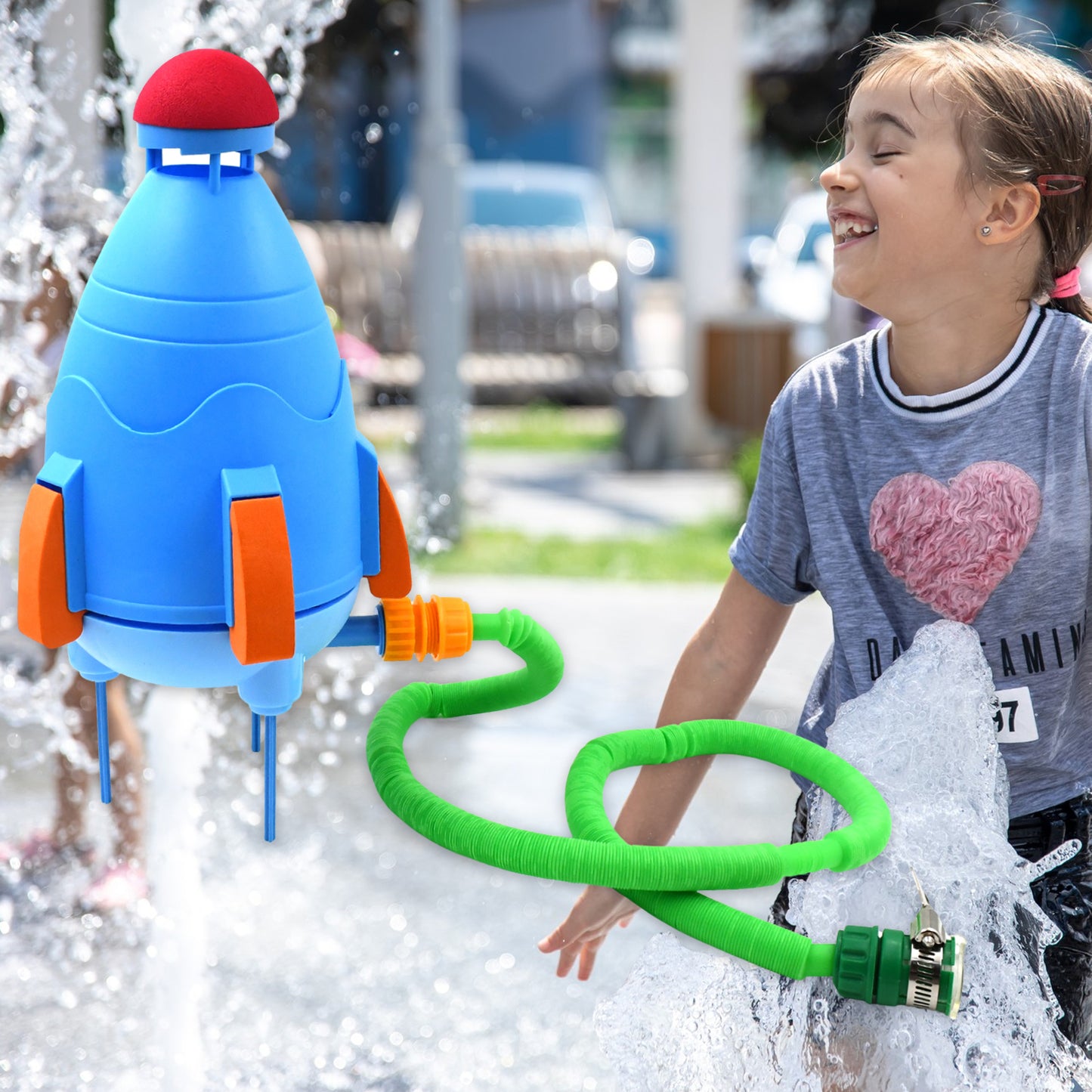 Sprinkler Rocket Launcher Summer Toys For Kids (1 Set)