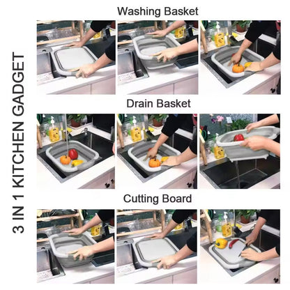 3-in-1 Cutting Board & Basket