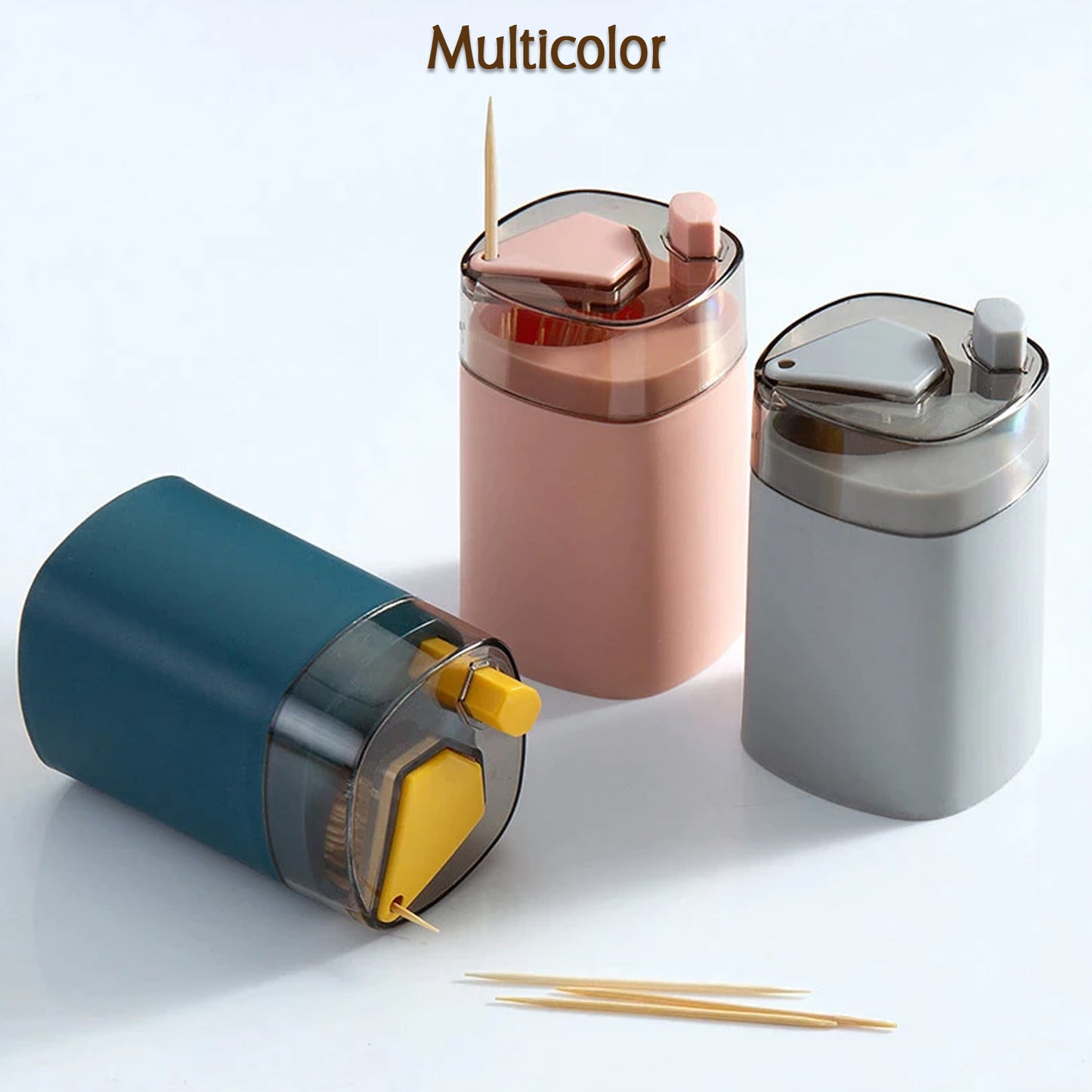 4005l Toothpick Holder Dispenser Pop-up Automatic Toothpick Dispenser For Kitchen Restaurant Thickening Toothpicks Container Pocket Novelty Safe Container Toothpick Storage Box.