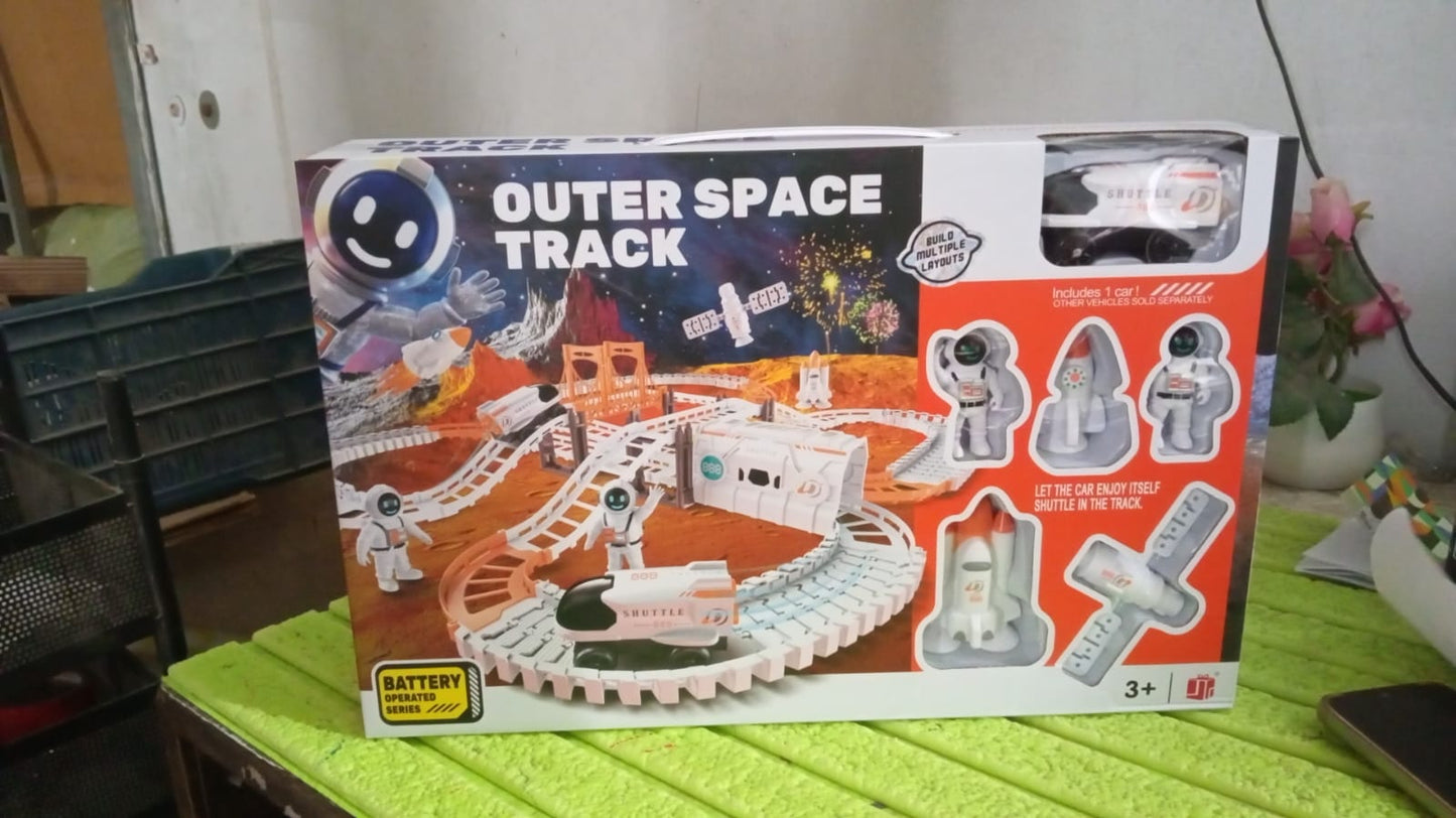 Space-Themed Race Track Toy Set