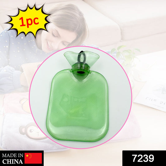 7239 Transparent Personal Care Rubber Hot Water Heating Pad Bag For Pain Relief (Small)