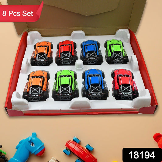 Kids Mini Pull Back Race Cars – 8 Piece Colorful Set