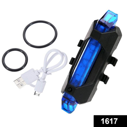 Blue Rechargeable LED Bicycle Light - Waterproof