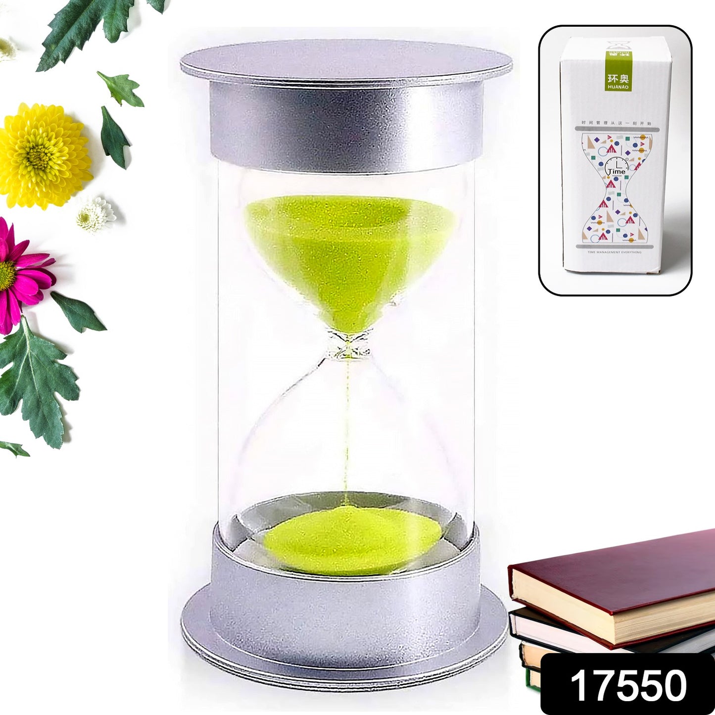 17550 Sand Timer Hourglass Timer 45 Minutes Sand Timer For Kids Teachers Games Classroom (30 Min-green) Time Management Tool (Color  Green Time  30 Min)