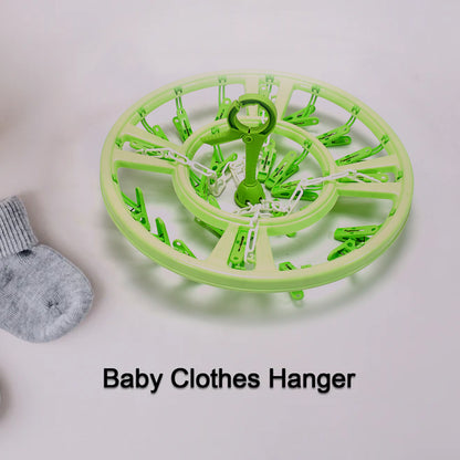 Plastic Round Clothes Hanger (15 Clips)