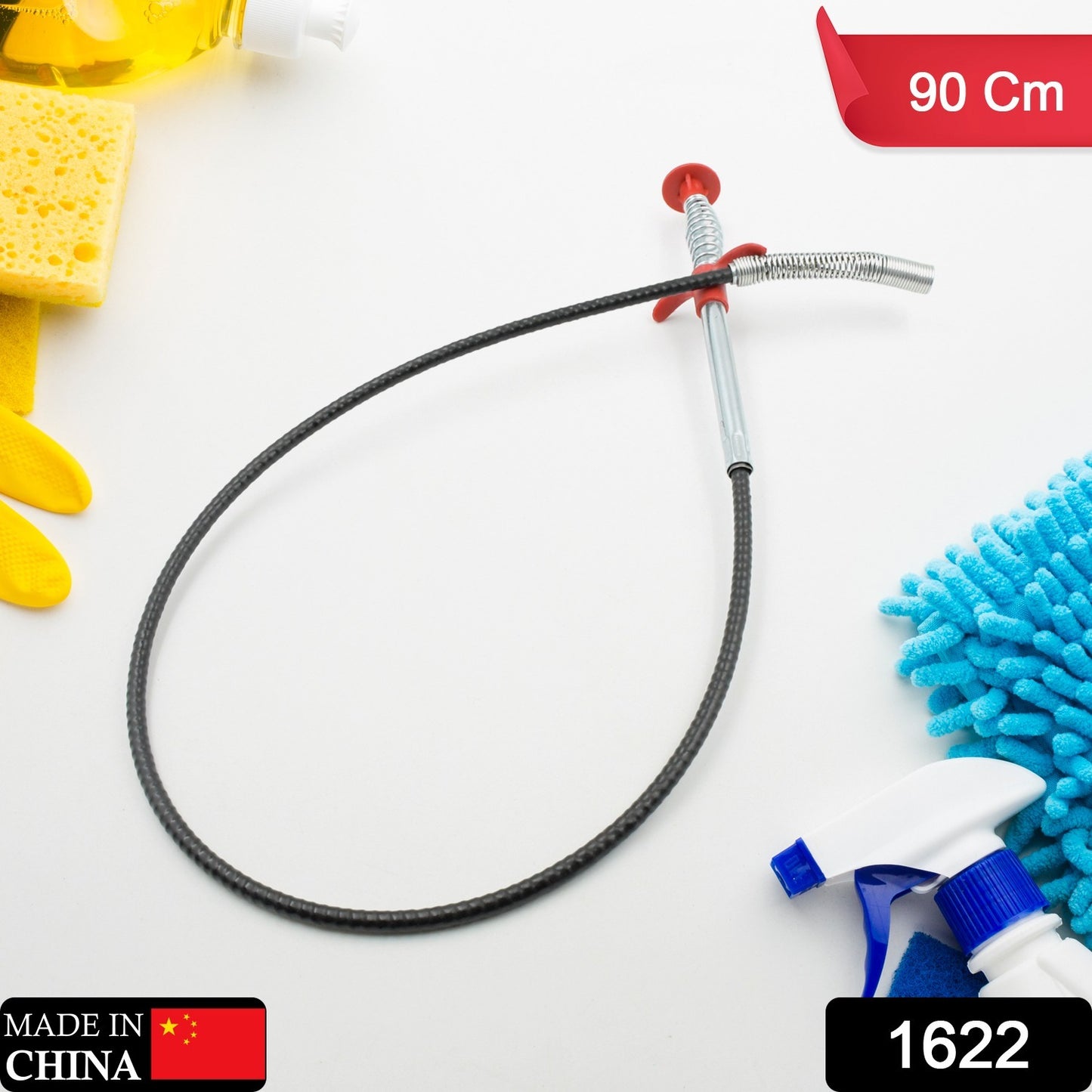 1622 Multifunctional Cleaning Claw Pilpe Cleaner Drainage Block Remover Drain Spring Pipe Dredging Tool Drain Cleaning Tool For Hair Drain Drain Cleaner Sticks Drain Pipe Clearer ( 90 Cm)