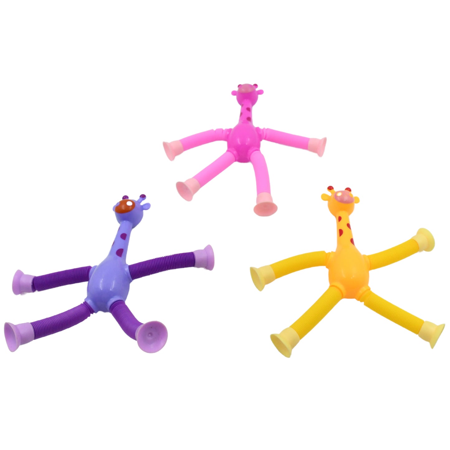 Suction Cup Giraffe Fidget Tubes – 3 Pack