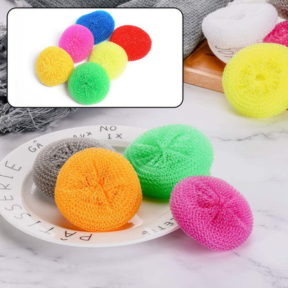 "Plastic Nylon Scrubber Set (12pcs)"