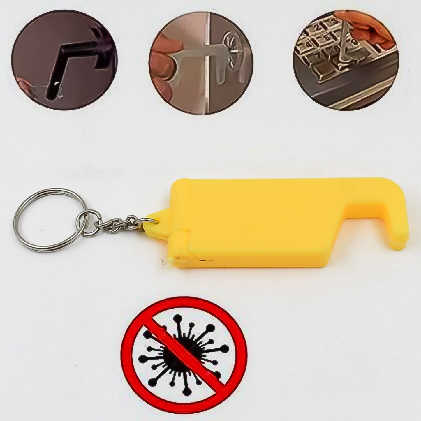 2 In 1 Plastic Keychain With Mobile Stand  Phone Holder (1 Pc  Multicolor)