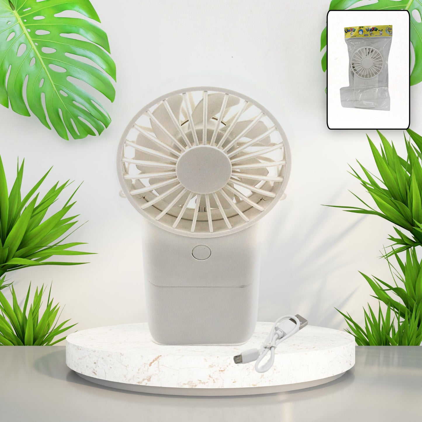 17730 Portable Small Electric Fan Handheld Fan With 3 Modes Usb Rechargeable Mini Student Handheld Class Personal Fan (1 Pc)