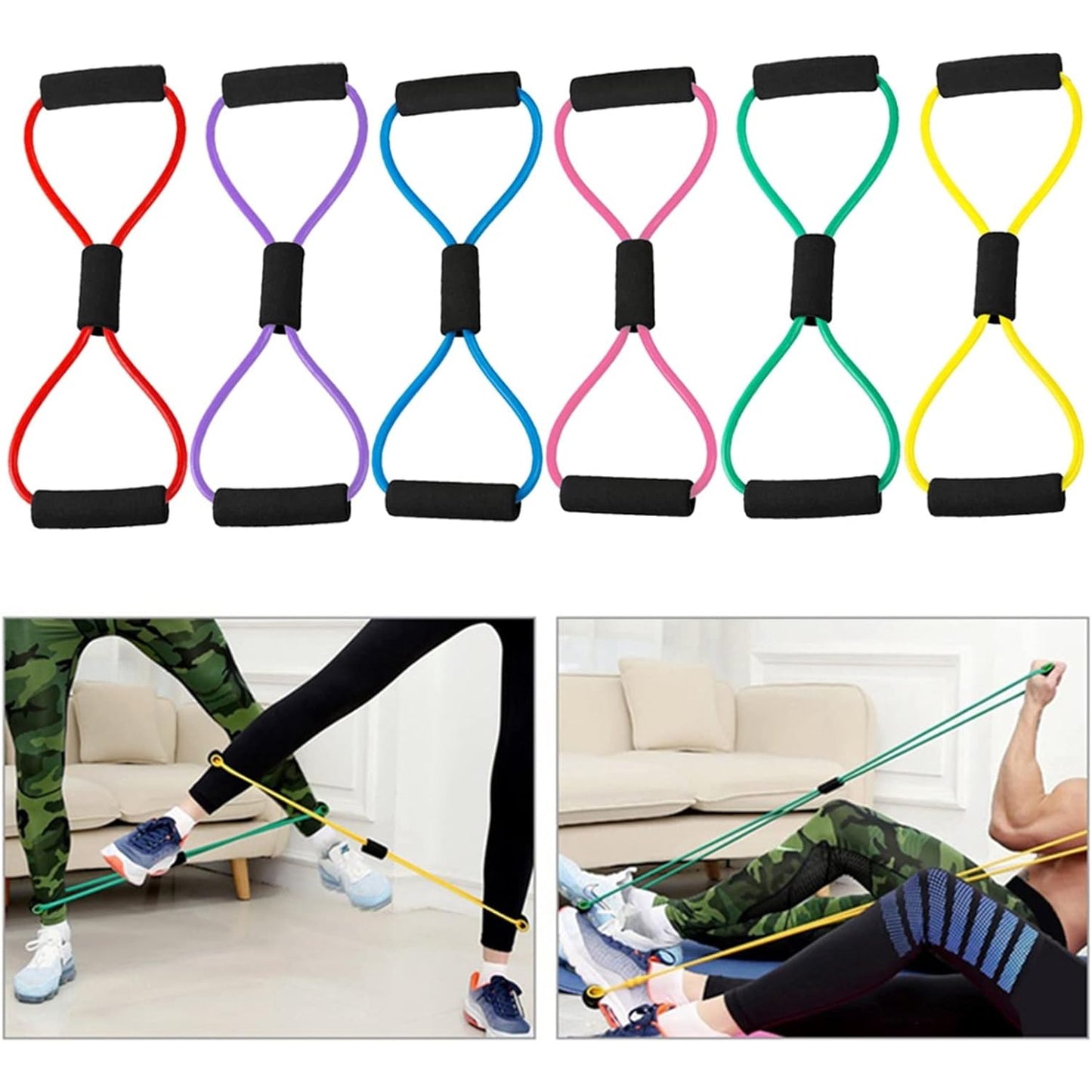 8471 Sport Resistance Loop Band Yoga Bands Rubber Exercise Fitness Training Gym Strength Resistance Band Exercise Equipment Bands For Working Out (1 Pc Mix Color)