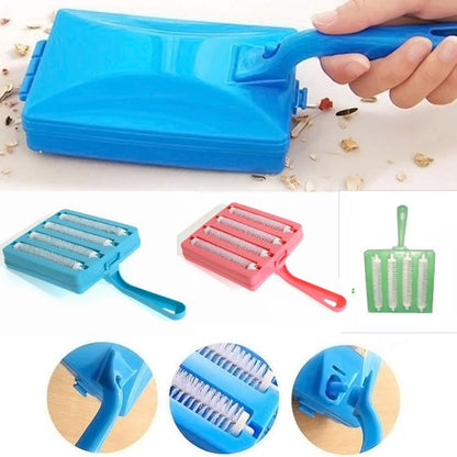 6230 Plastic Handheld Carpet Roller Brush Cleaning With Dust Crumb Collector Wet And Dry Brush