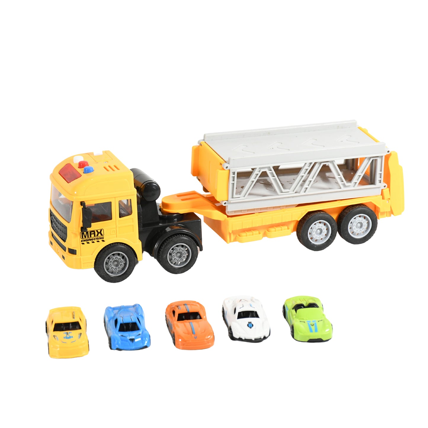 Realistic Toy Vehicle Transport Playset with Lights & Sound