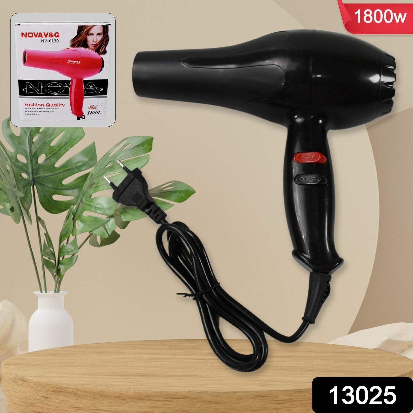 1800W Professional Hair Dryer – 2 Speed Settings