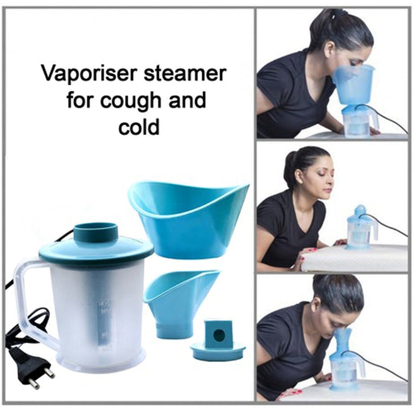 6125 3 In 1 Vaporiser Used In Inhaling Specially During Cold And Ill Body Types Etc.