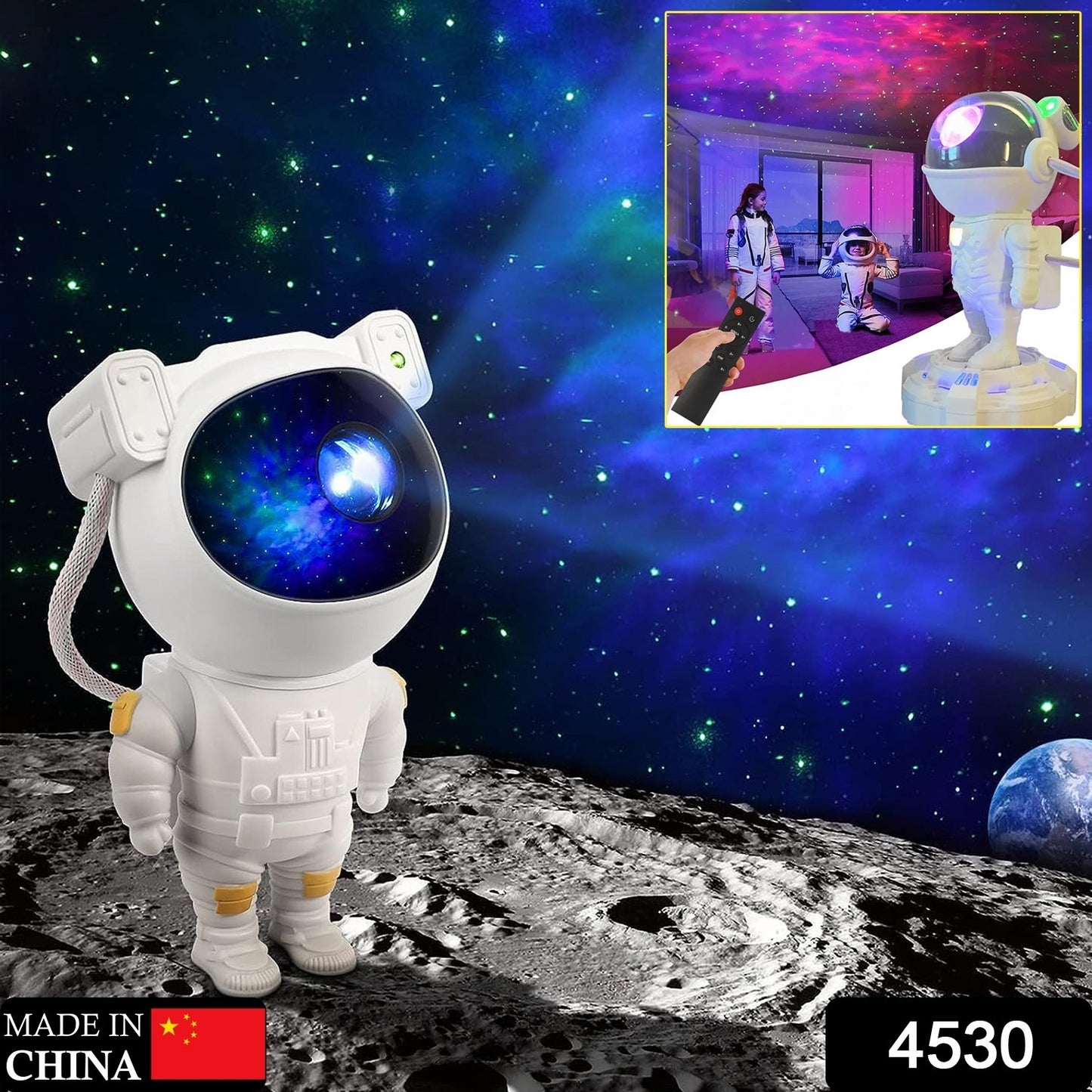 4530 Robot Sky Space Stars Light Astronaut Galaxy Projector Night Lamp Bedroom Kids Projector Remote Control Star Projector Will Take Childrens To Explore The Vast Starry Sky For Adults Raksha Bandhan Diwali Gift