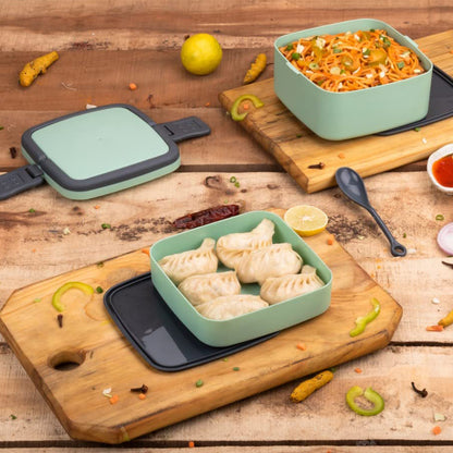 Eco-Friendly Green Lunch Box Set