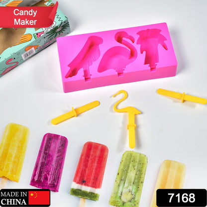 7168 Fancy Ice Candy Mould Maker Food Grade Homemade Reusable Ice Popsicle Makers Frozen Ice Cream Mould Sticks Kulfi Candy Ice Mold For Children  Adults