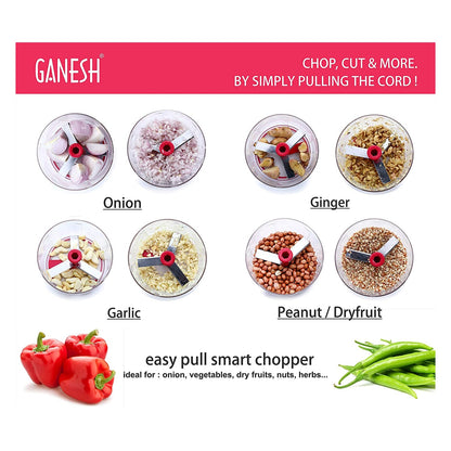 8115 Ganesh Chopper Vegetable Cutter Red (650 Ml)