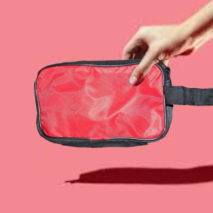 Red Portable Shaving Kit Bag – Travel Hand Pouch for Multipurpose Use