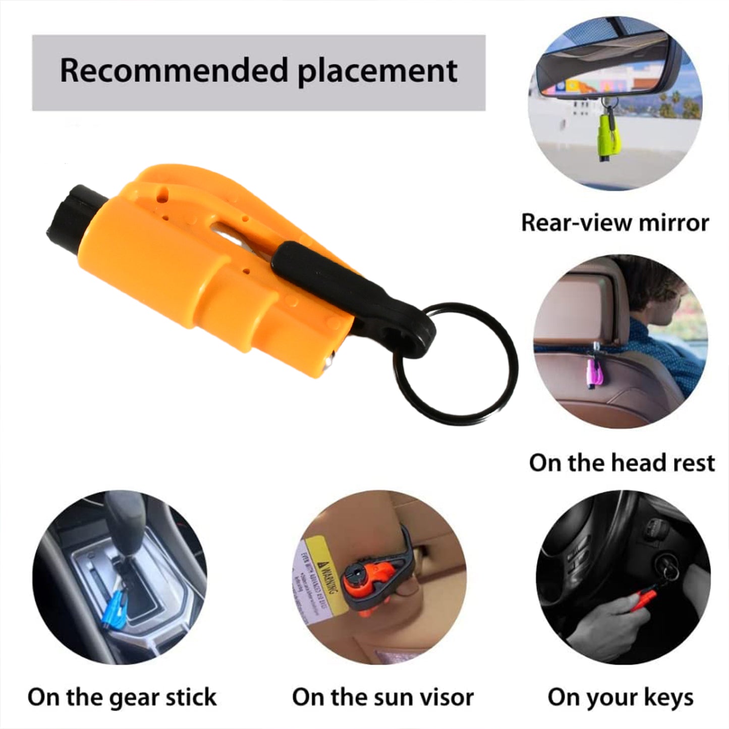 Compact Emergency Glass & Seatbelt Cutter