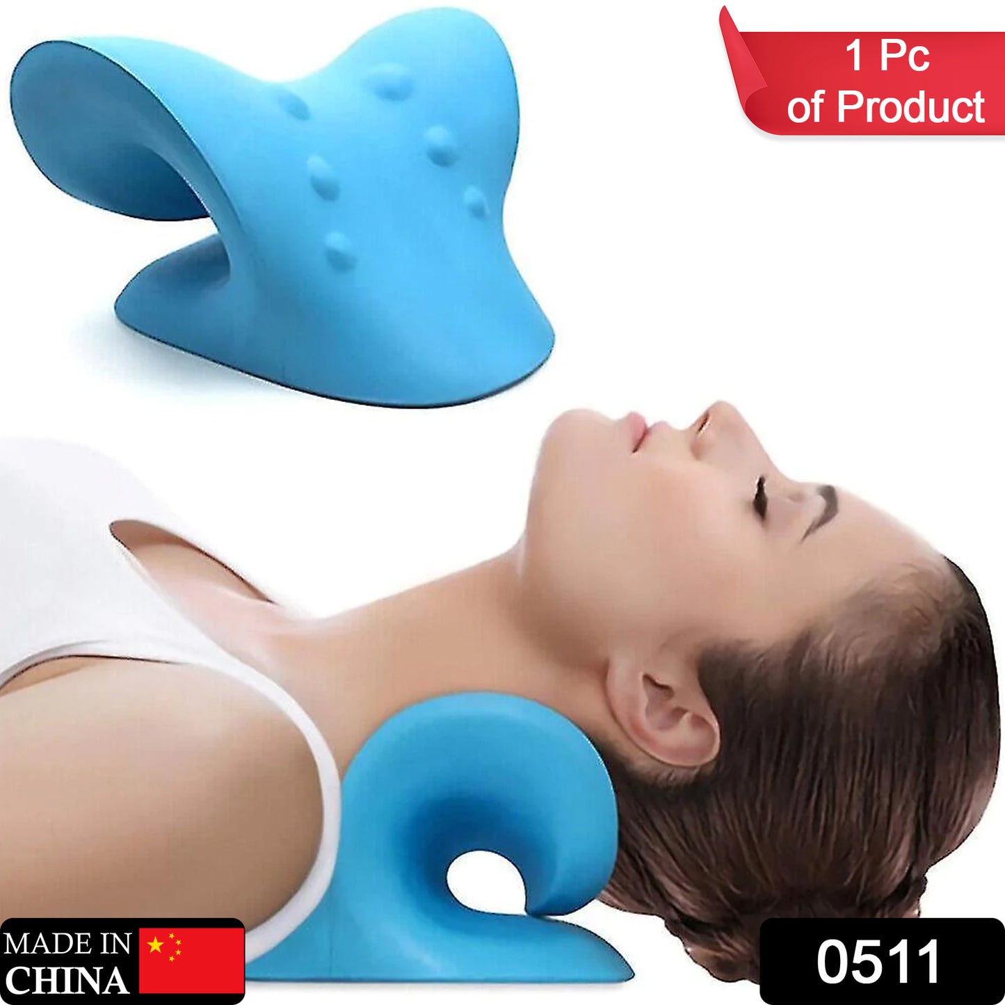 0511 Neck Relaxer  Cervical Pillow For Neck  Shoulder Pain  Chiropractic Acupressure Manual Massage  Medical Grade Material  Recommended By Orthopaedics