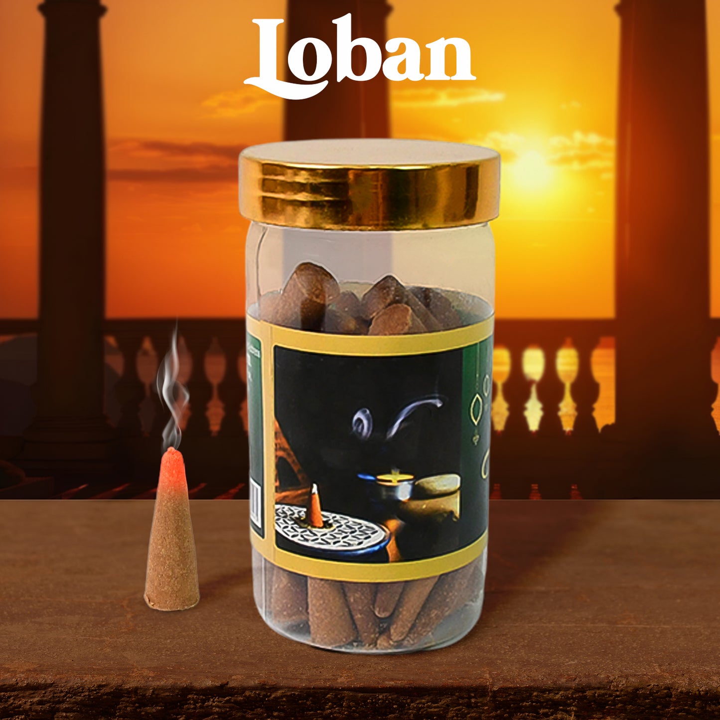 Loban Dhoop Cones Premium Loban Dhoop Spritual Vibes Charcoal Free (120g)