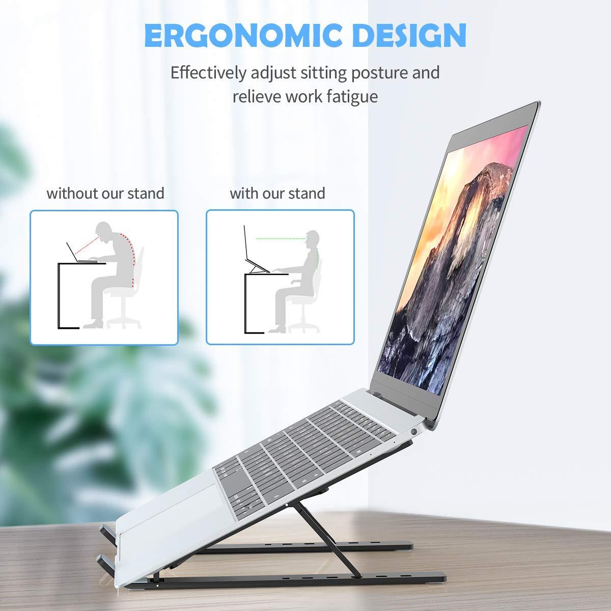 Adjustable Laptop Stand with Foldable Legs