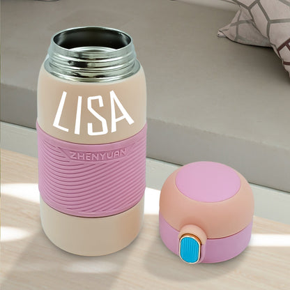 Customize Insulated Stainless Steel Bottle With Rubber Grip (420 Ml)