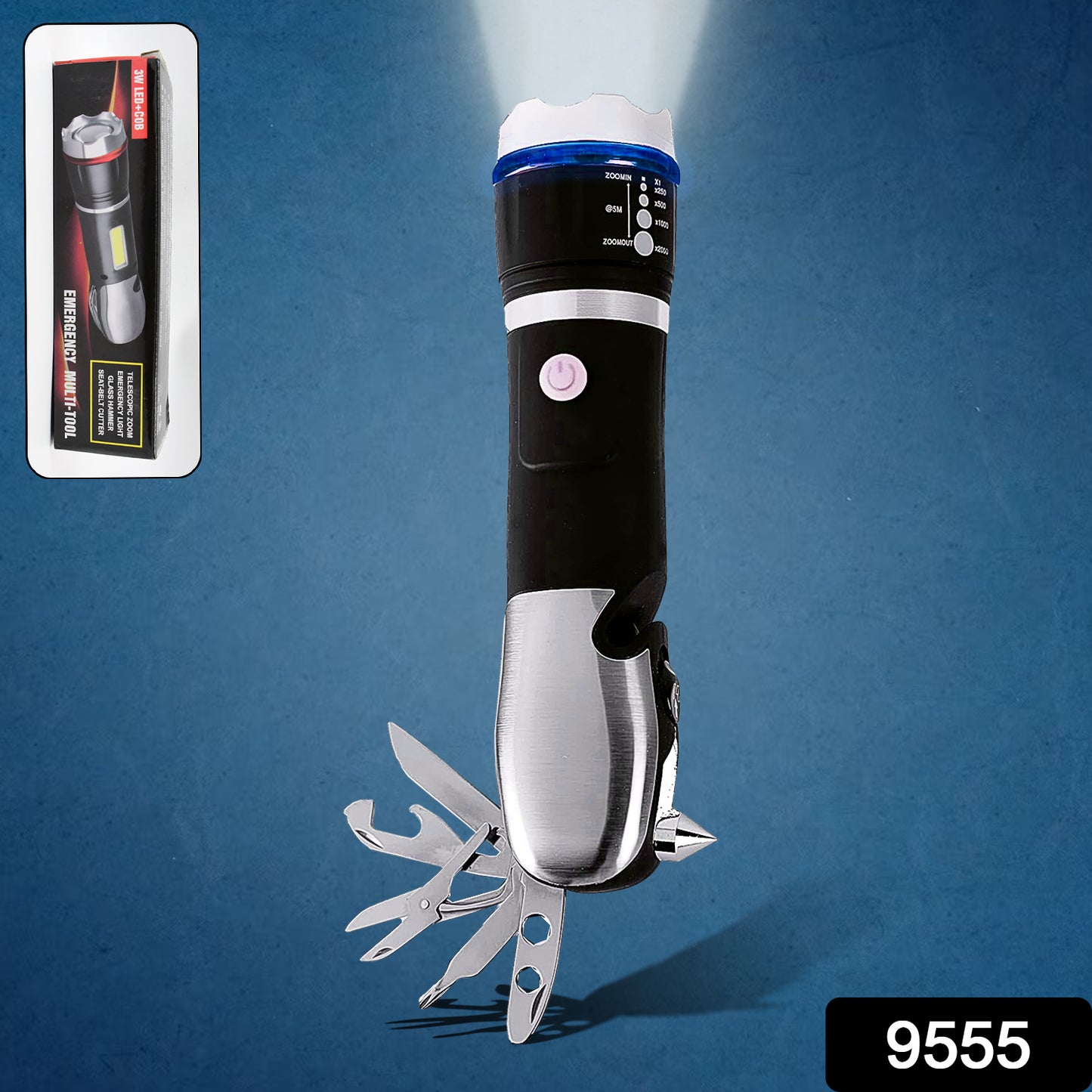 Battery Operated Multi Tool Led Flashlight All In One Tool Light (1 Pc  Battery Not Included)