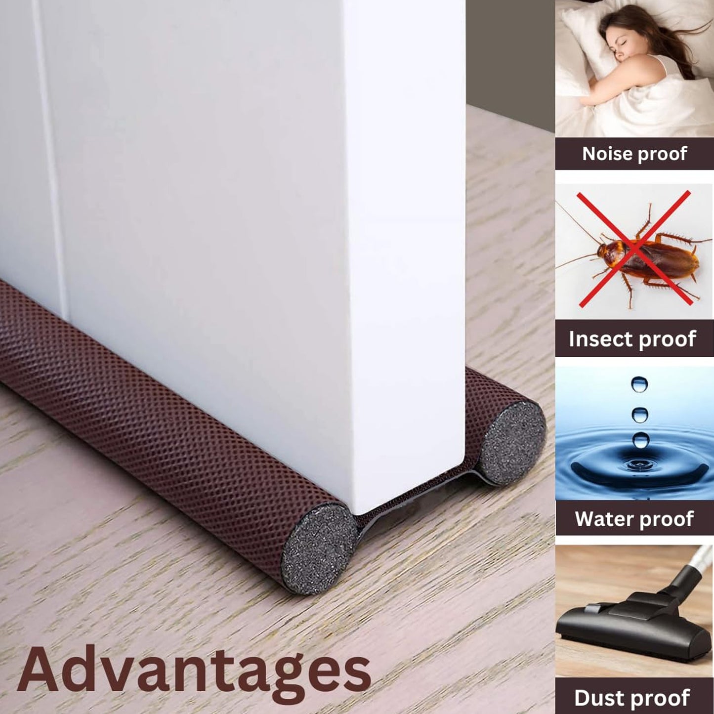 Door Draft Stopper Twin Draft Stopper  Guard(36 Inch)