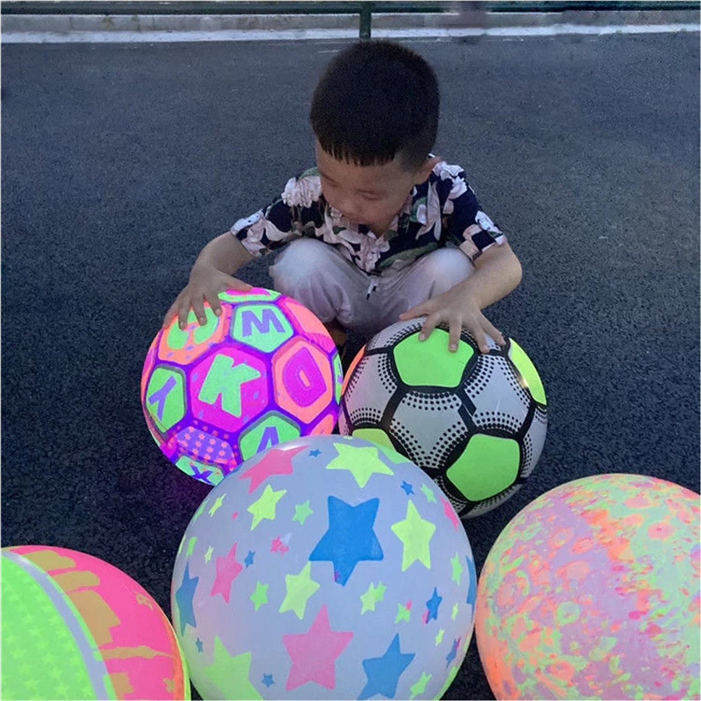 Fun Stress Relief LED Rubber Ball