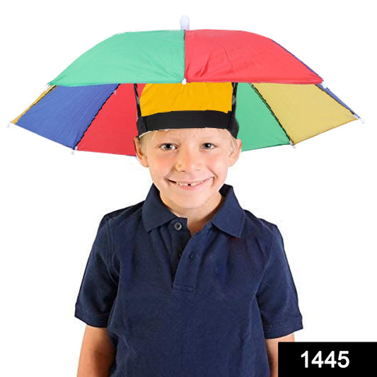 1445 Hands Free Umbrella Hat To Protect From Sun  Rain