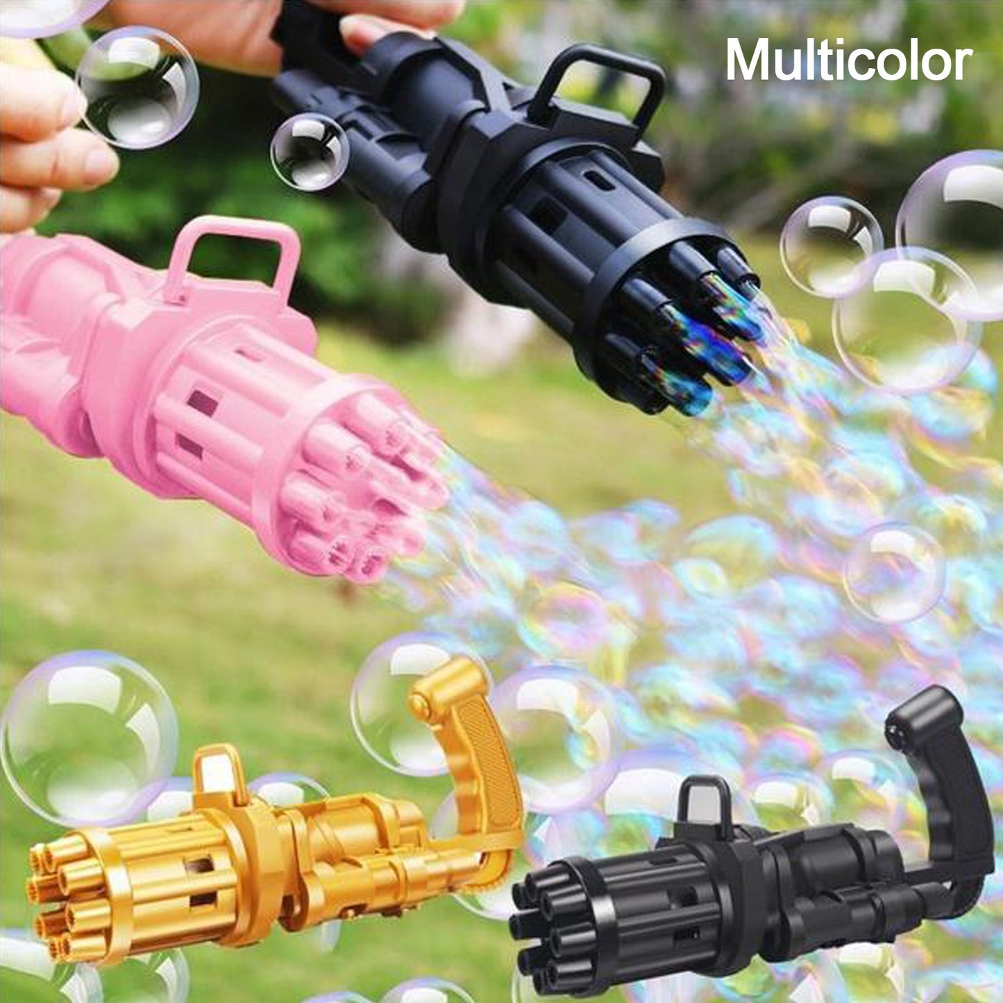 Kids' 8-Hole Battery Bubble Gun Toy