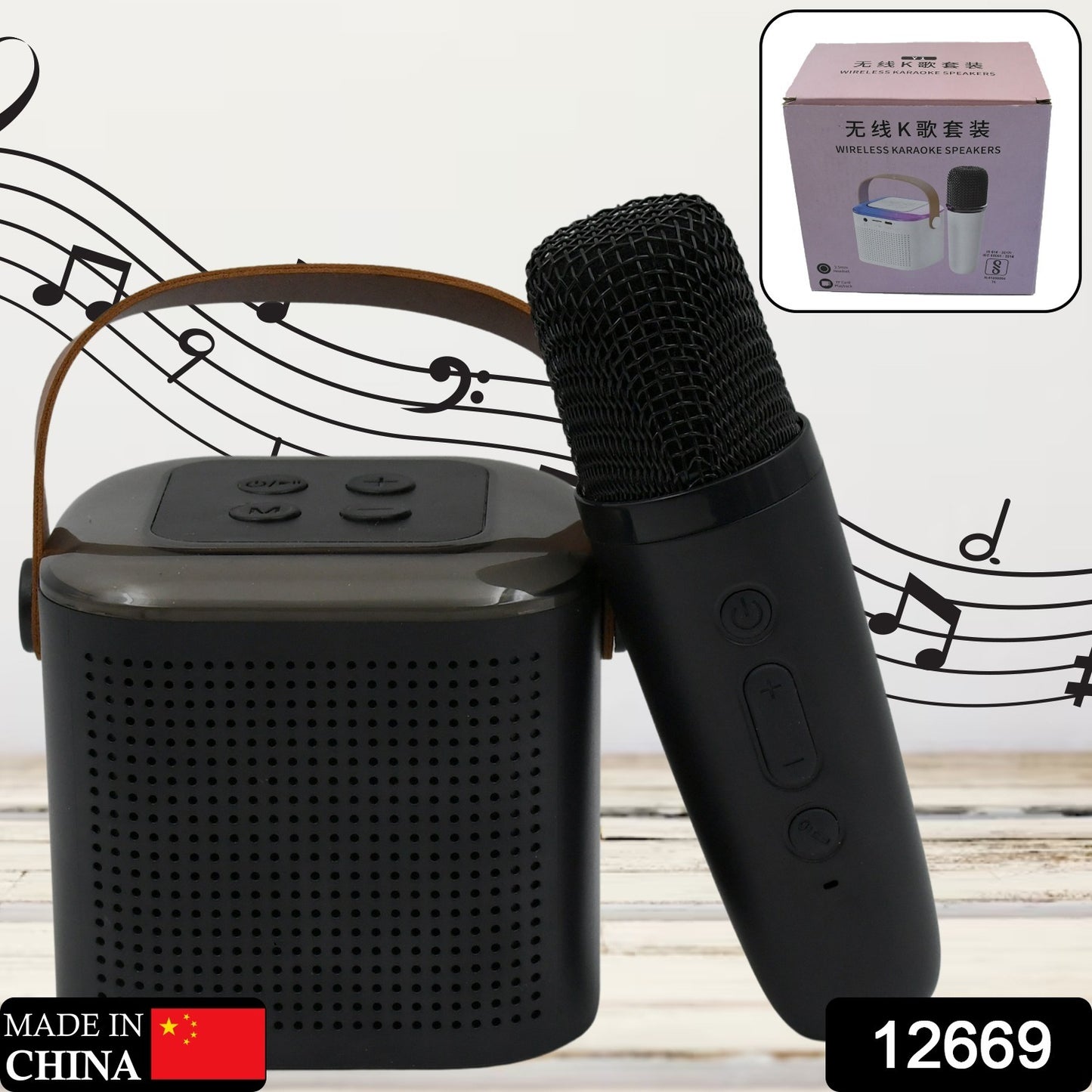 Travel-Friendly Wireless Speaker & Mic Set