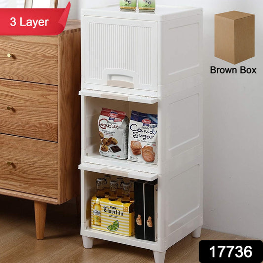 2-Layer Foldable Storage Drawer Unit