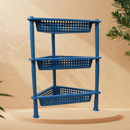 Plastic 3-Tier Shelf for Kitchen & Bathroom