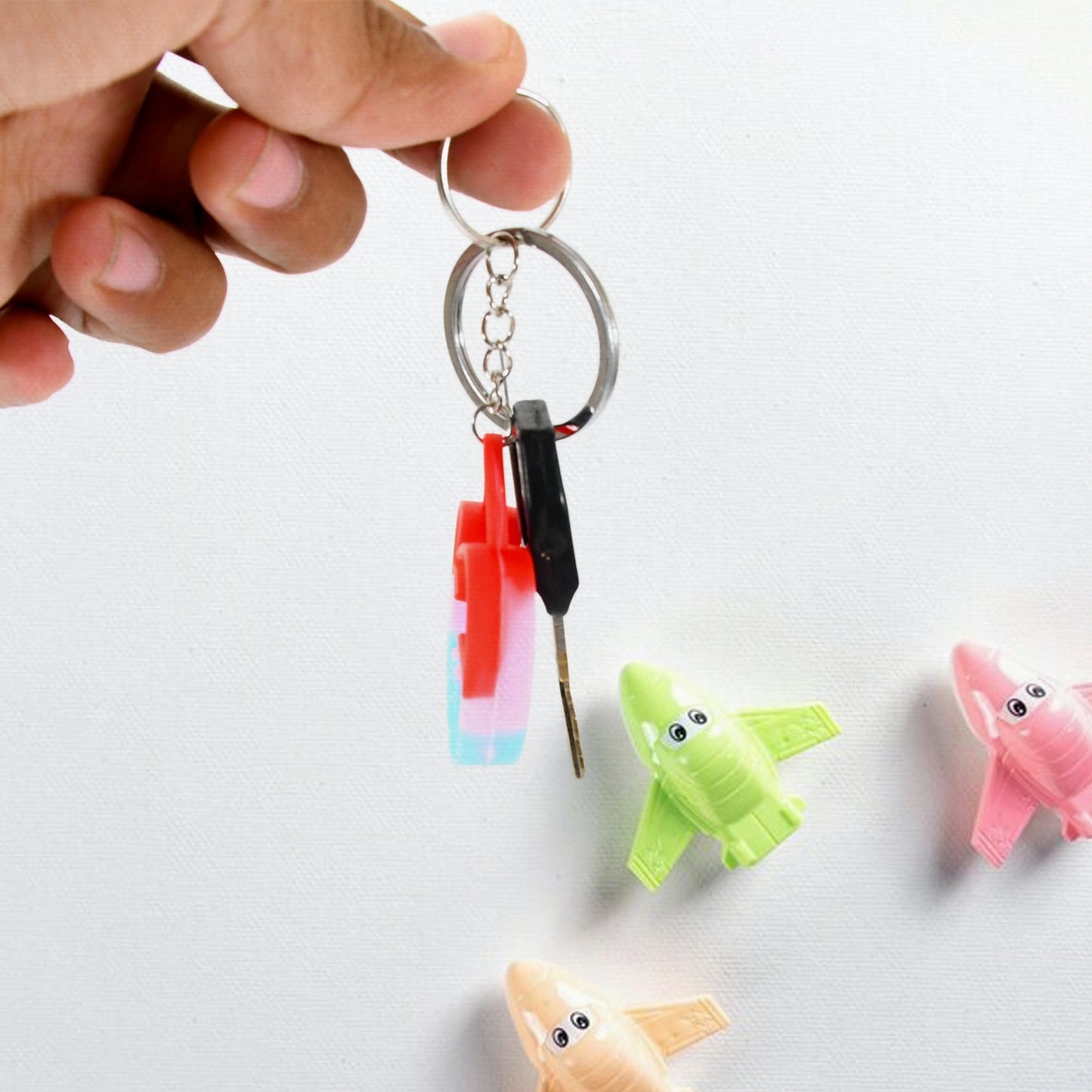 Compact Silicone Pop It Keychain – Stress Relief Toy