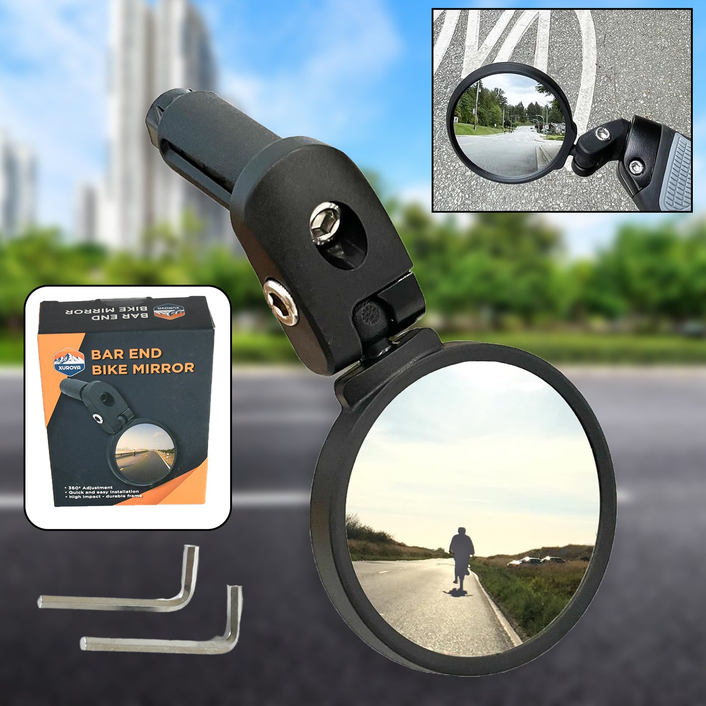 Foldable Rearview Bike Mirror - Durable & Safe